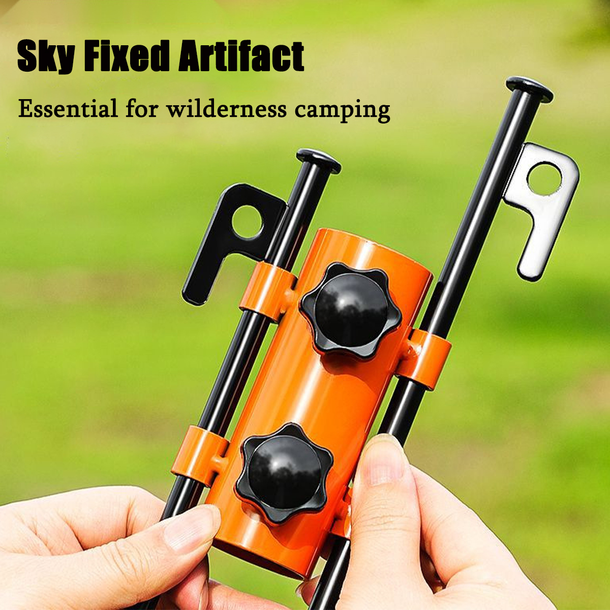 Reforçado Camping Tent Rod Titulares, Windproof Toldo Rod Holder, Tenda Portátil Fixo Tubo Pólo Stand para Pesca e Caminhadas
