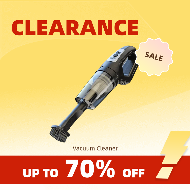 Clearance_120W Portable Car Vacuum Cleaner USB Charging Handheld Cordless Vacuum Cleaner Powerful Suction for Auto/Home/Office/P