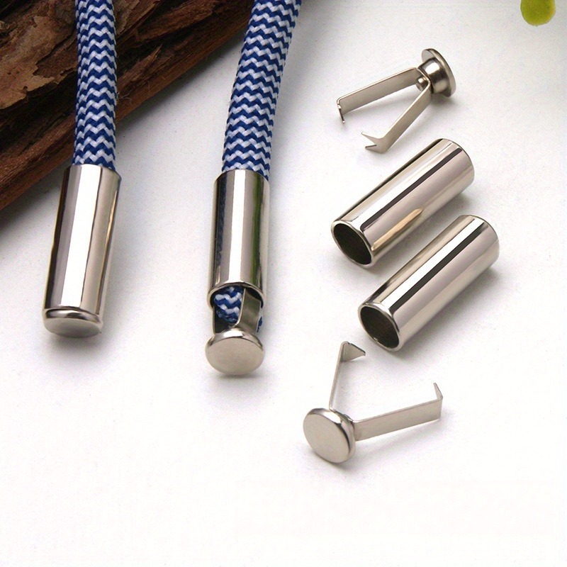 Robuste Kordelstopper Verstellbare Metallclips Sichere Befestigung für Schnürsenkel Taschen Hoodies DIY-Basteleien Kabelorganisation