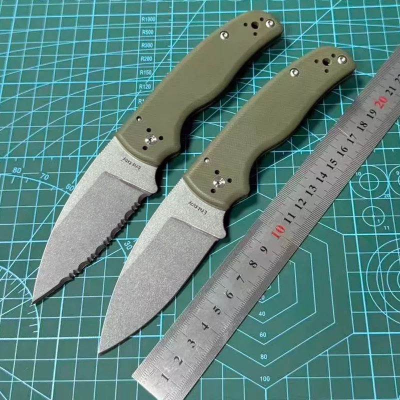 Faca Dobrável Free Wolf F229C com Lâmina D2 e Cabo G10, com Rolamento de Esferas, para EDC, Camping, Caça e Pesca