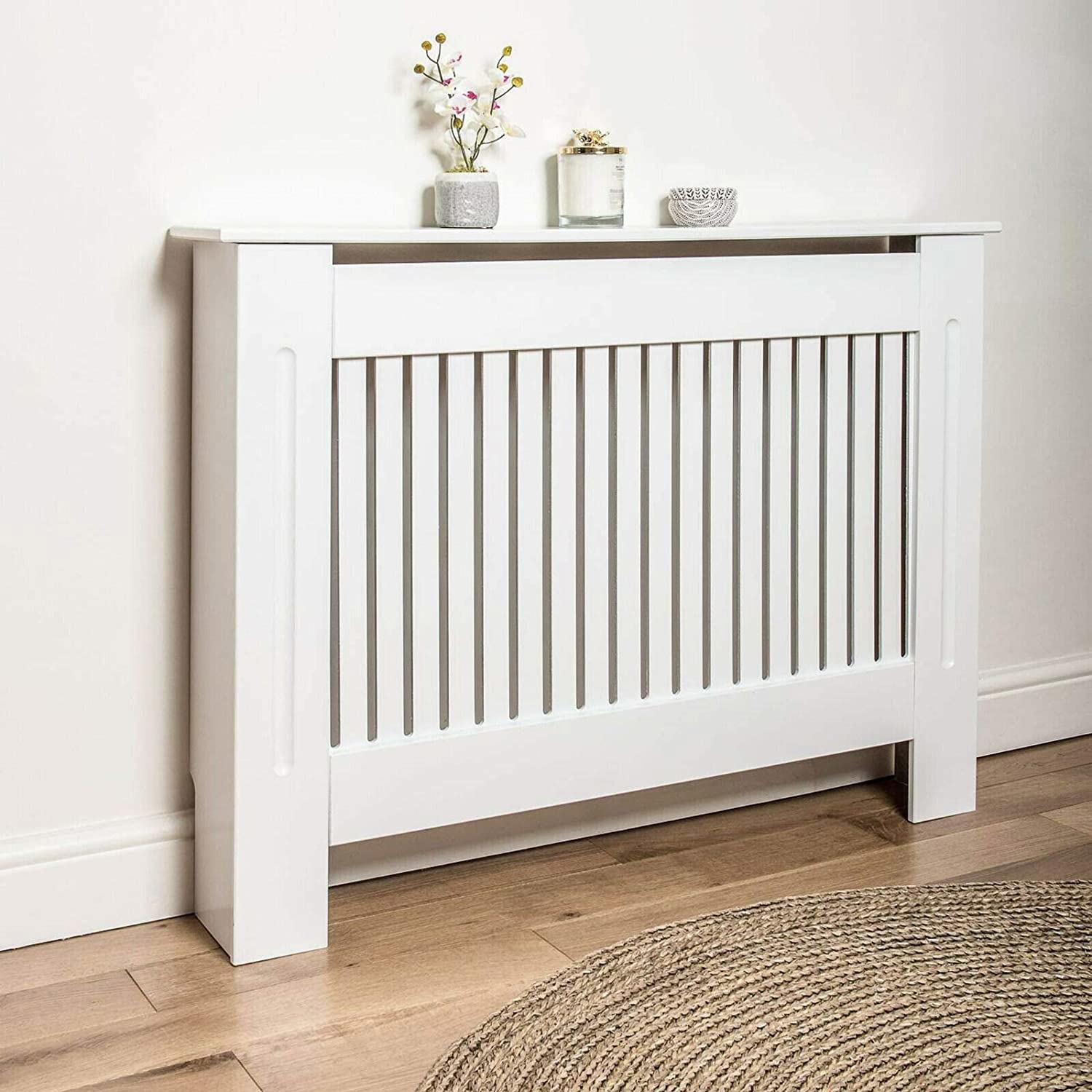 S M L XL Bardzo wysoka 92CM Osłona chłodnicy MDF Szafka Grill Półka Panel ogrodzeniowy Bariera