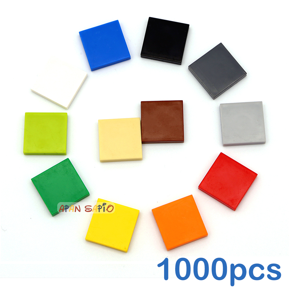 1000 sztuk DIY klocki rysunek cegły płytka ceramiczna 2x2 edukacyjne kreatywny rozmiar kompatybilny z 3068 zabawki dla dzieci