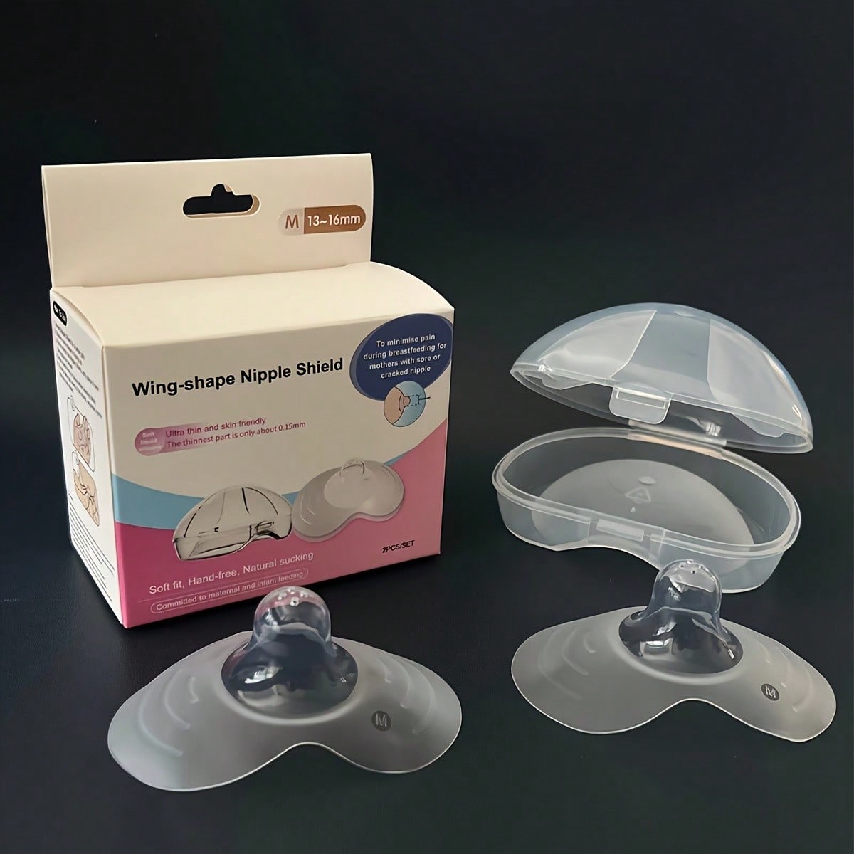 2 unidades/pacote novos protetores de mamilo de silicone com caixa, protetores de mamilo de amamentação, casca macia de mama, capas de mamilo
