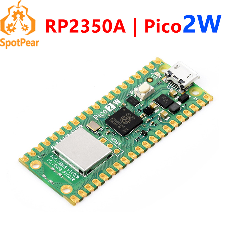 Raspberry Pi Pico 2 W RP2350 Pico2W ARM Cortex-M33 Y RISC-V Hazard3 Wi-Fi4 Bluetooth5.2 CYW43439
