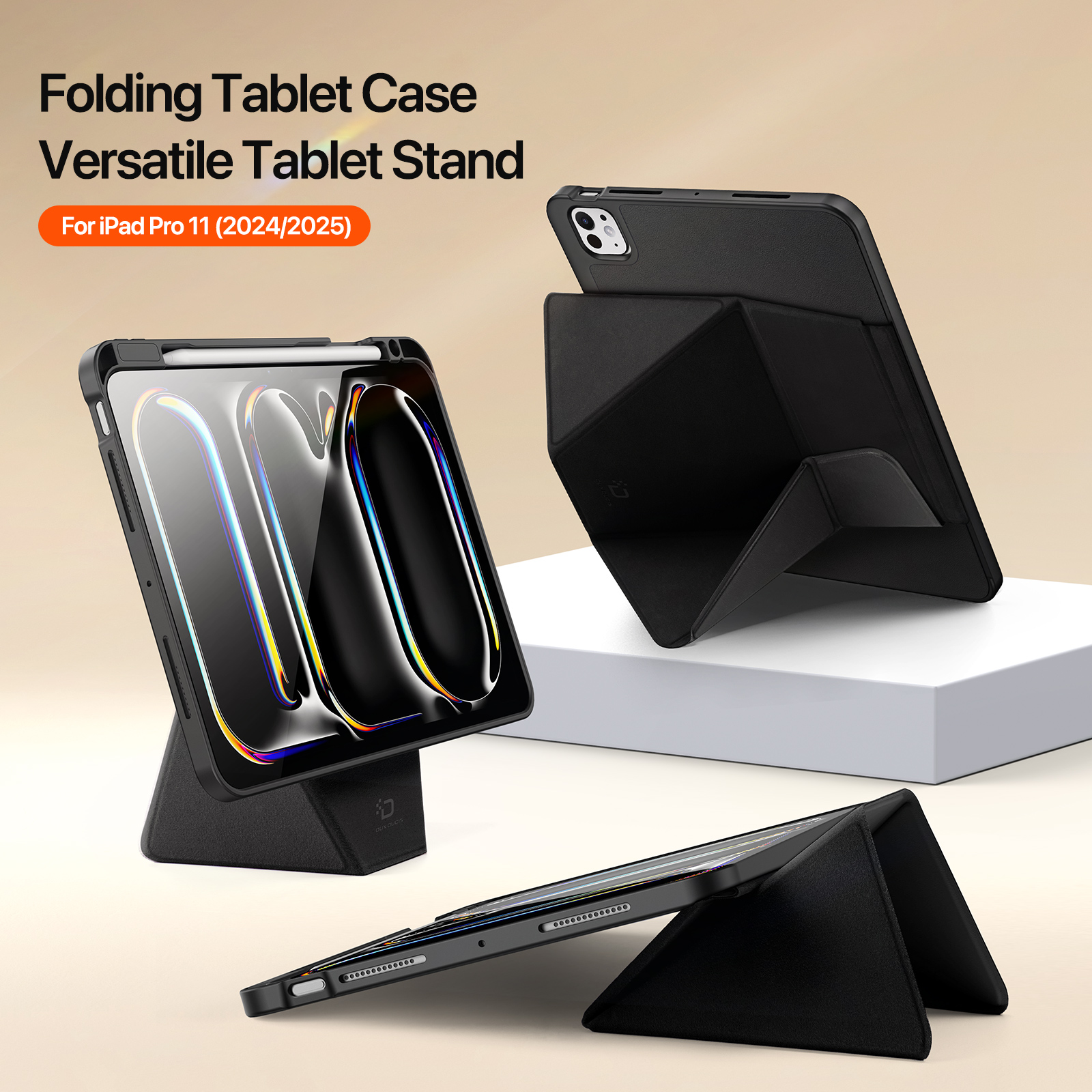 Casing DUX DUCIS untuk iPad Pro 13 2025/iPad Air 11 M4/iPad 10/Air5 Tablet dengan Tempat Pena, Fitur Auto Wake/Sleep, dan Dukungan Multi-sudut