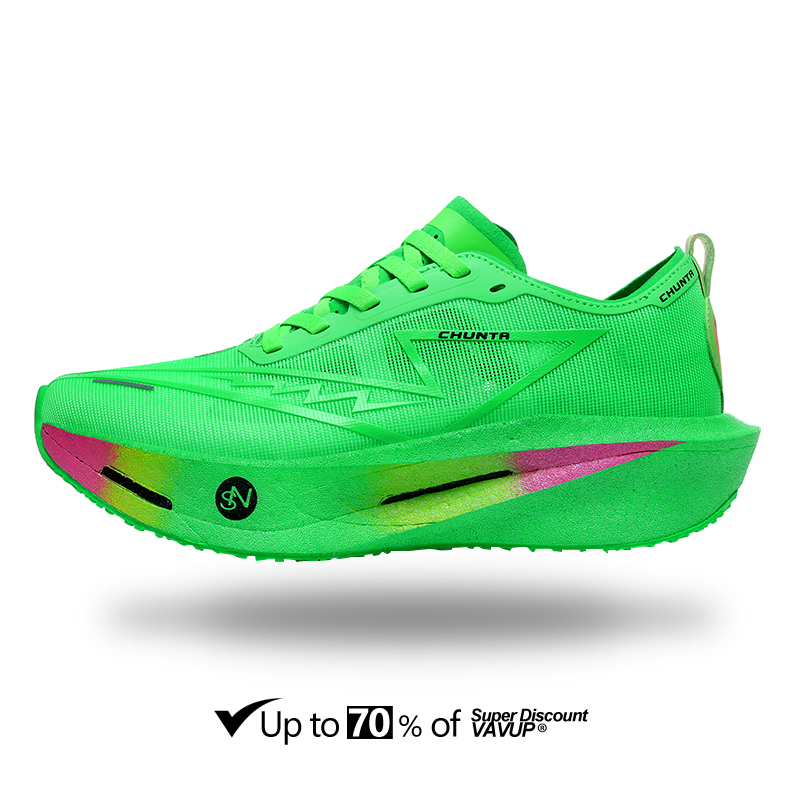 Męskie buty do biegania z włóknem węglowym, specjalistyczne buty maratońskie, oddychające, lekkie, damskie wygodne sportowe sneakersy Chunta.