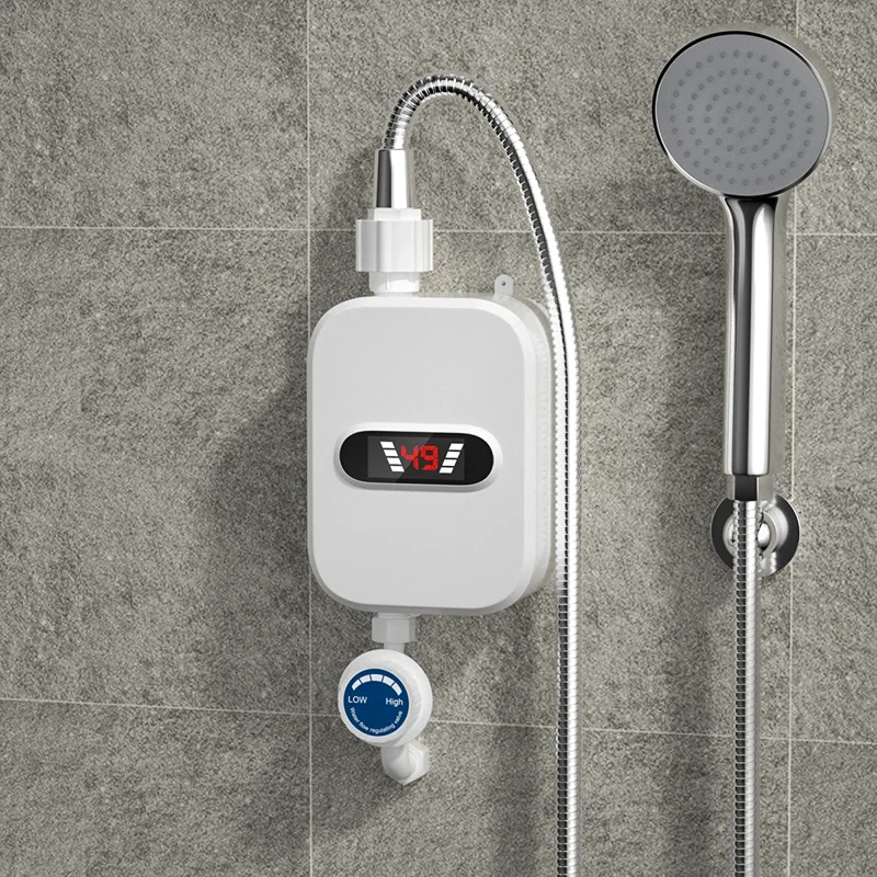 3500w elétrico mini aquecedor de água quente instantâneo torneira do banheiro aquecimento 3 segundos aquecedor de água instantâneo cabeça de chuveiro conjunto