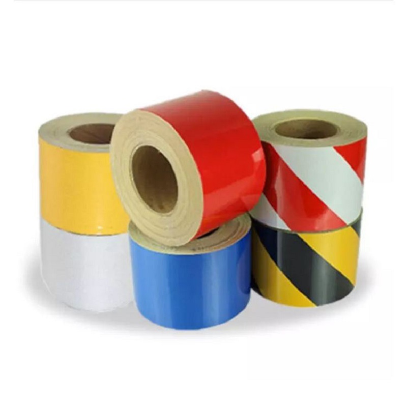 Nastro riflettente di grado pubblicitario da 10 cm * 5 m Bianco Rosso Giallo Arancione Adesivo riflettente impermeabile a forte riflessione per camion auto