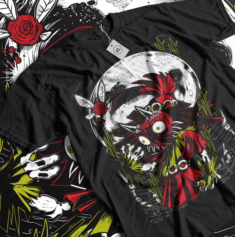 Majoras Masker T-Shirt De Legende Van Zingdaa Grafische Print Anime Cadeau Shirt Alle Maten