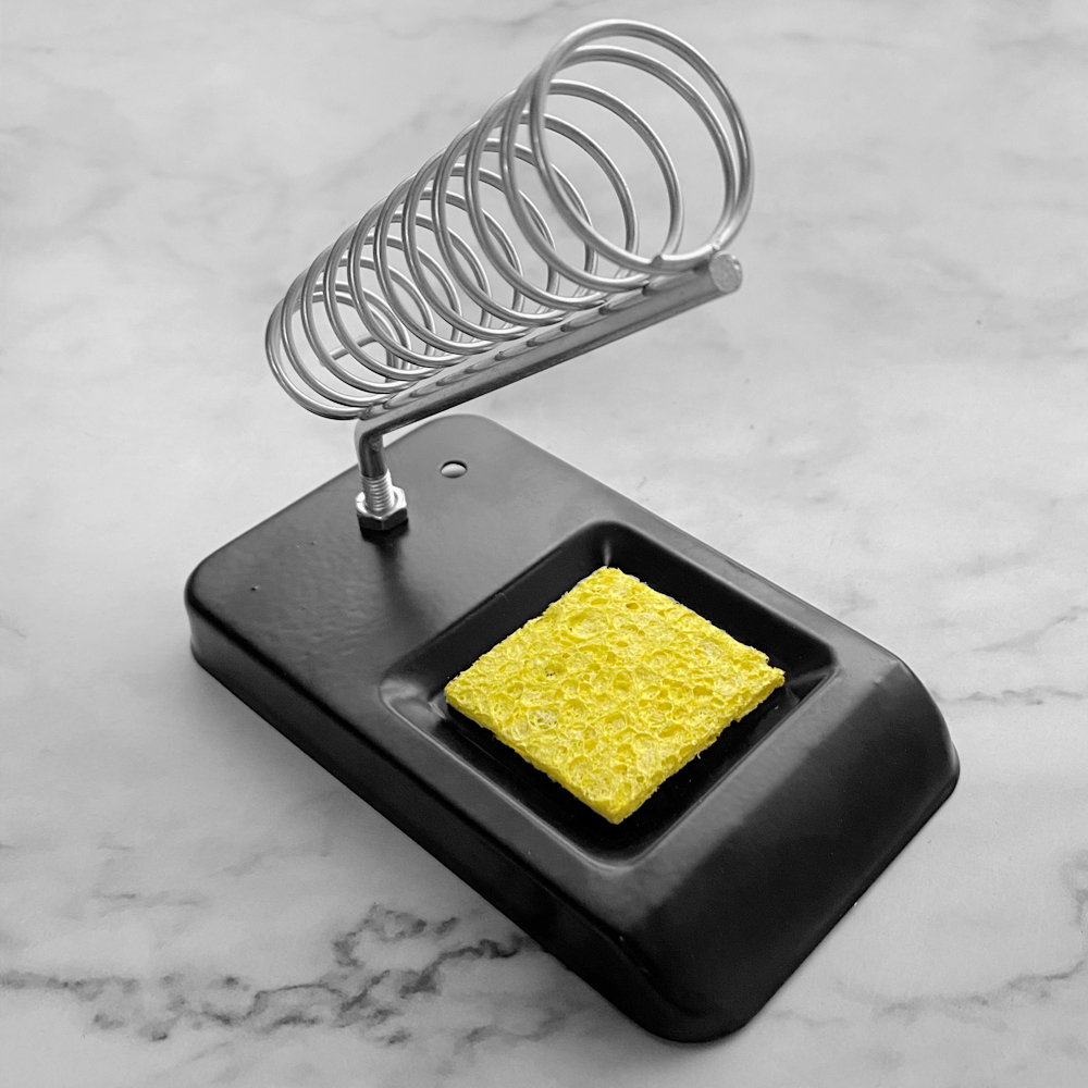 Soporte de soldador, soporte portátil, soporte de estaño para soldar con esponja de limpieza de soldadura, accesorios de soldador eléctrico