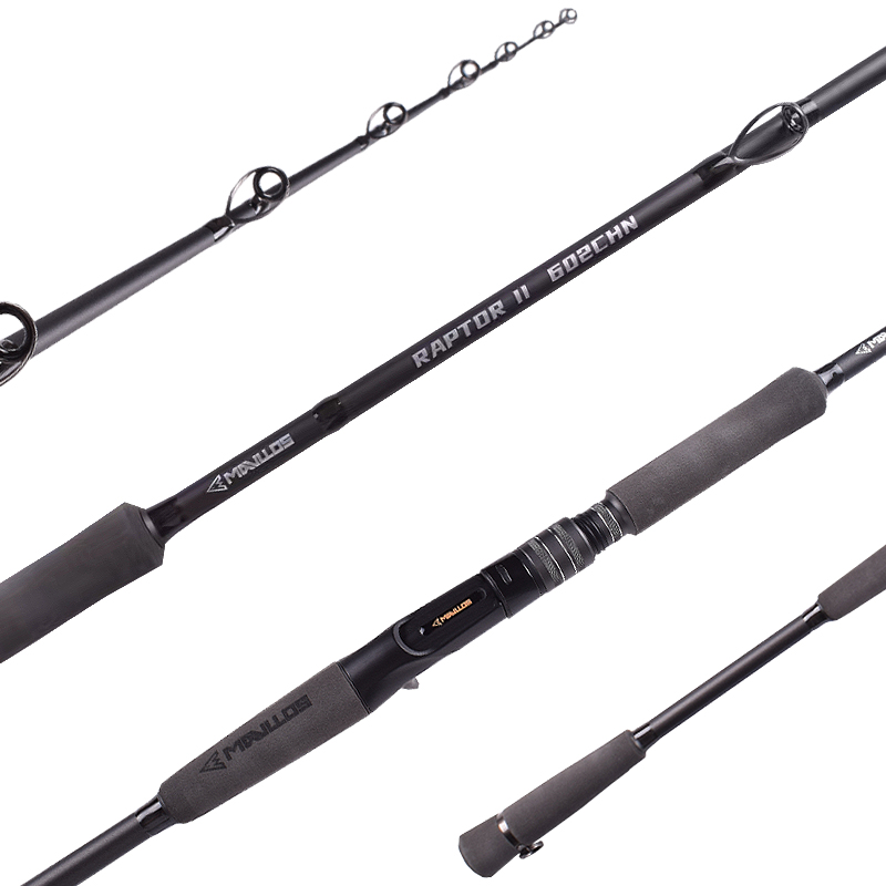 Mavllos RaptorII Tuna Jigging Fishing Rod, Lure 80-250 สาย 20-50Lb คาร์บอน Ultralight เรือตกปลา Rod Casting Spinning Rods