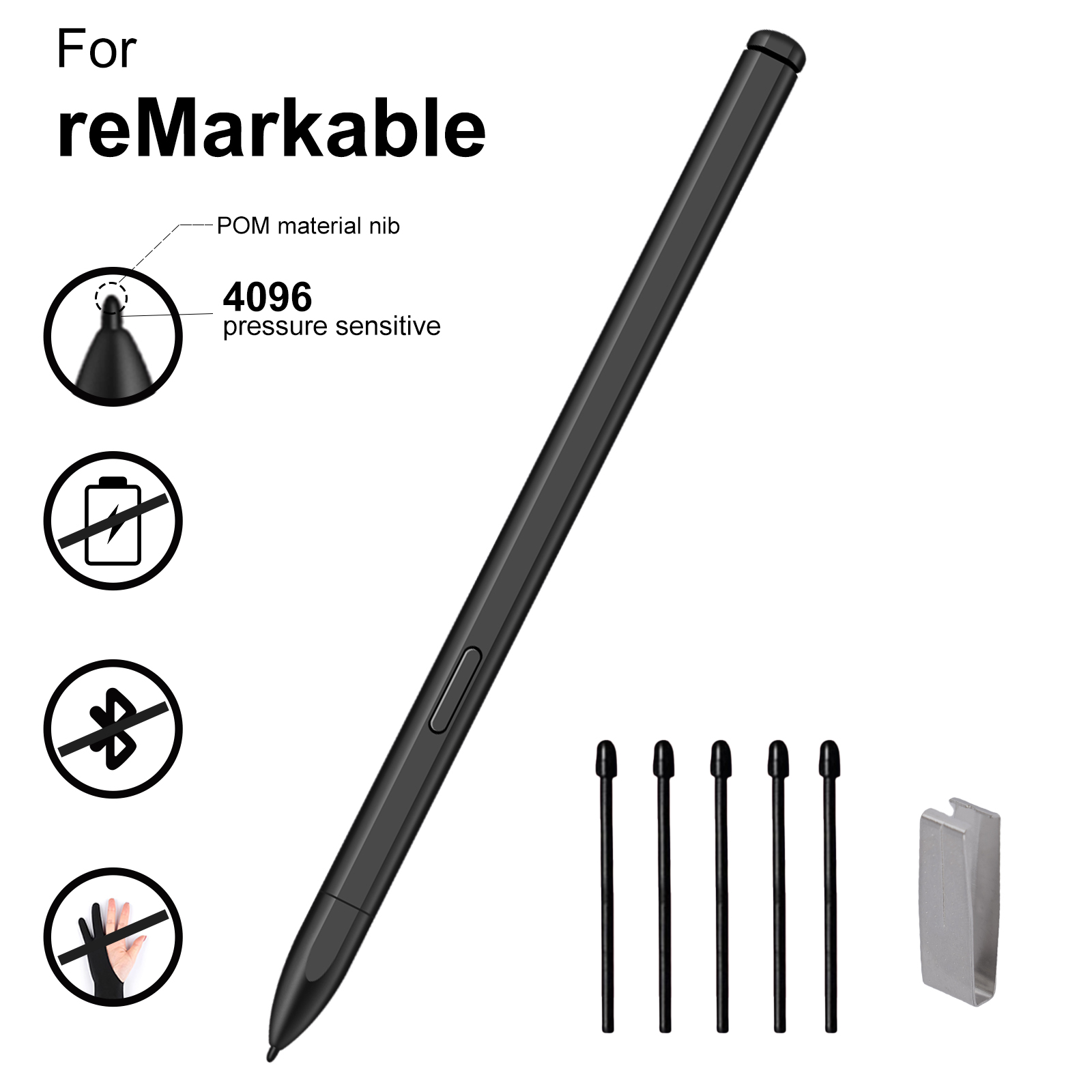 EMR Stylus ที่โดดเด่น 2 ปากกาเปลี่ยนยางลบดิจิตอล 4096 ระดับความไวและการปฏิเสธปาล์มใช้งานร่วมกับ Kindle