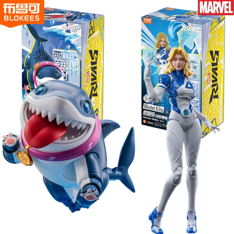 BLOKEES Marvel Rivals Building Block Man Beyond Edition Invisible Woman Geoff The Land Shark Modello da Assemblare Giocattoli da Collezione Regalo