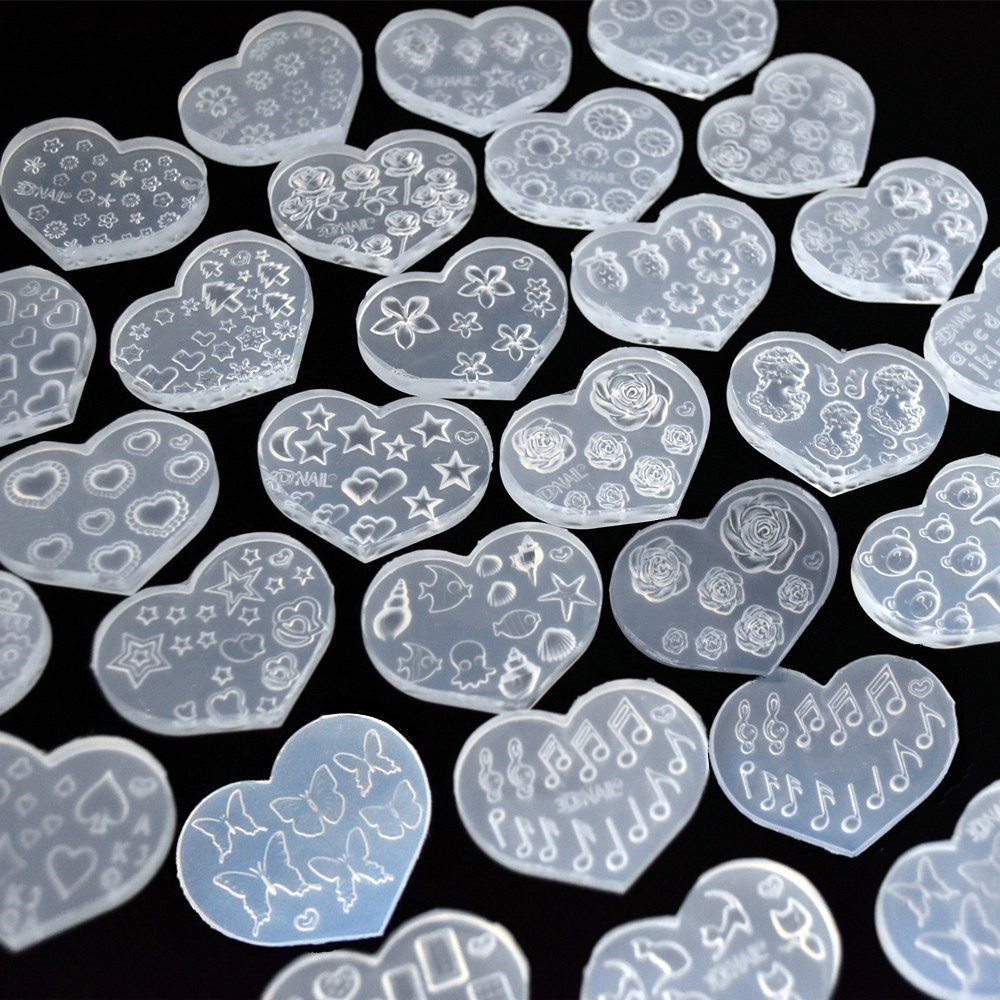 SNASAN Tiny ลูกปัดการ์ตูนดอกไม้ Heart Star Nail Art ต่างหูซิลิโคนแม่พิมพ์เครื่องประดับเครื่องมือหล่อ UV EPOXY เรซินแม่พิมพ์ซิลิโคน