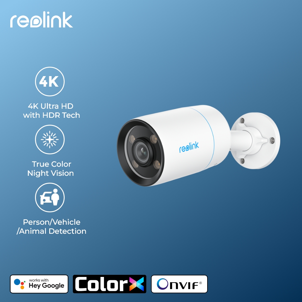 Reolink ColorX 4K PoE-beveiligingscamera voor buiten met True Color-nachtzicht HDR-technologie 4 MP slimme AI-detectie 2-weg audio IP-camera