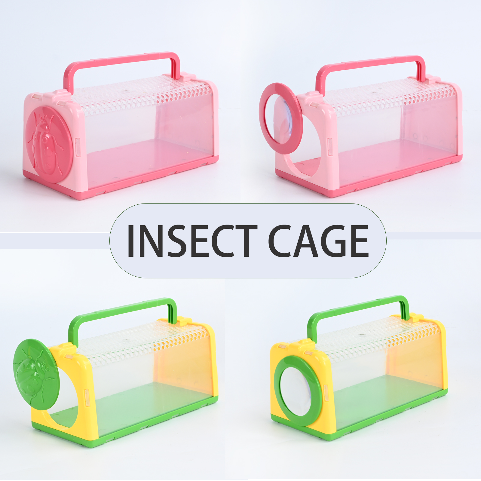 Collecteur de cage d'insectes pour enfants étudiants, jouet de capture d'insectes, Cage à papillons, Cage pour animaux de compagnie, boîte d'exploration et d'observation