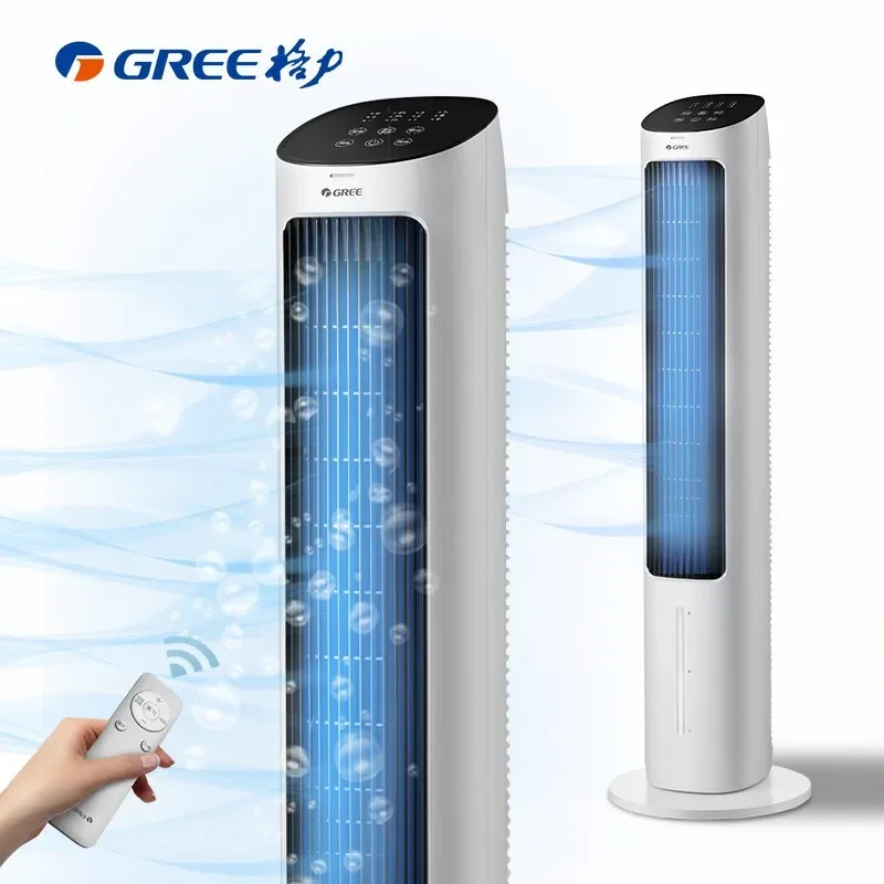 GREE kipas Ac rumah tangga, Kipas menara pemurni udara 220V, hemat energi, kipas Remote Control, Unit Ac portabel
