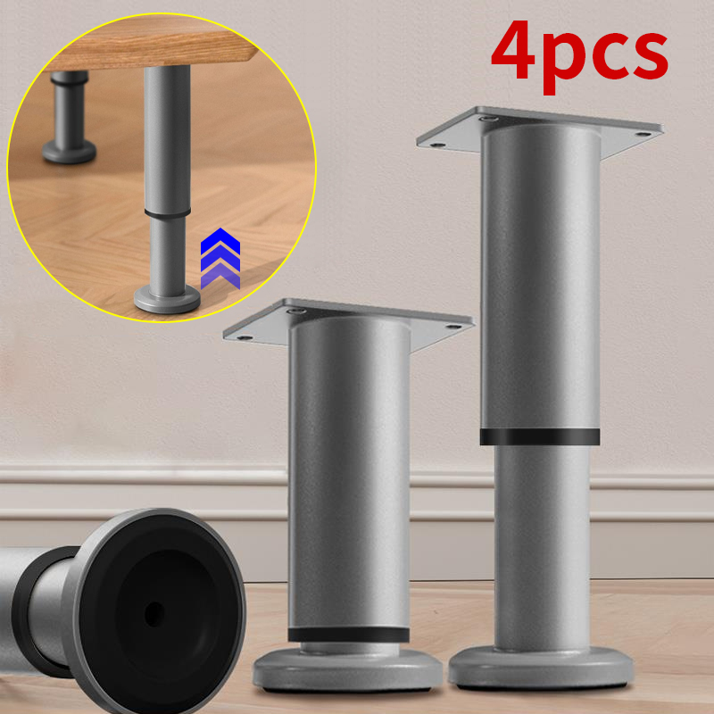 4 patas de muebles de altura ajustable, patas de mesa, utilizadas para gabinetes, sofás, marcos de cama, mesas, patas de soporte para muebles
