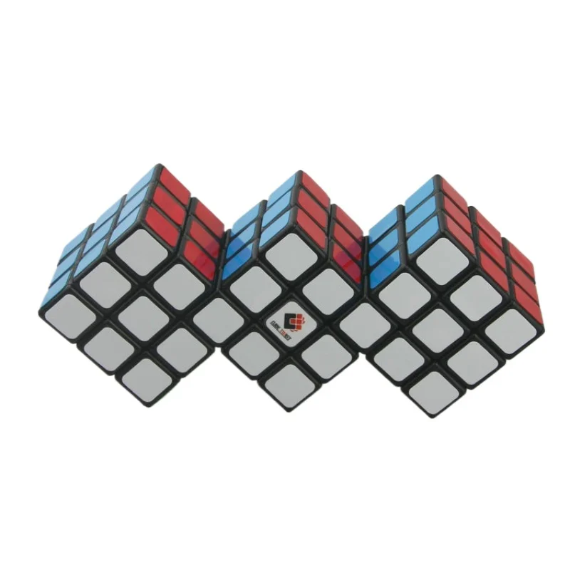 Три куба вместе, повязанный кубTwist Triple 3x3, сиамский магический куб, игра-головоломка, игрушки, черные наклейки без наклеек
