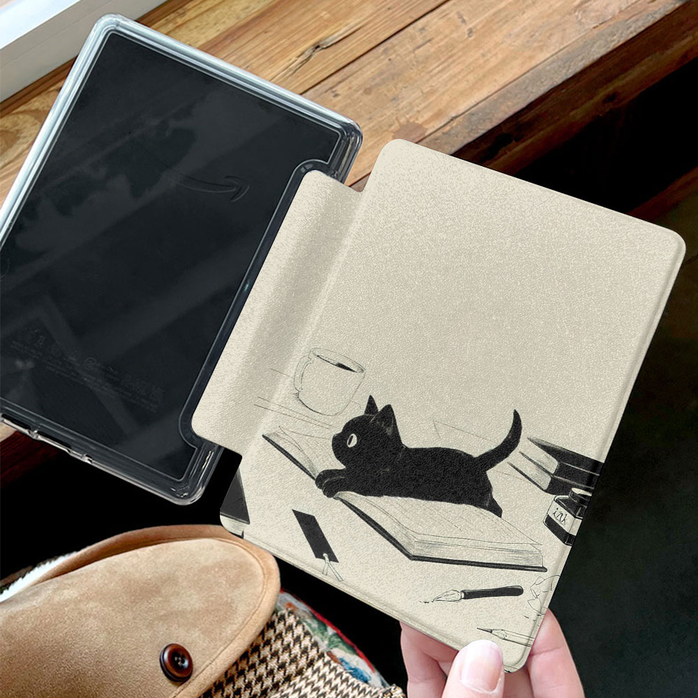 Etui na Kindle, akrylowa tylna obudowa z paskiem na rękę, Kindle Paperwhite Basic