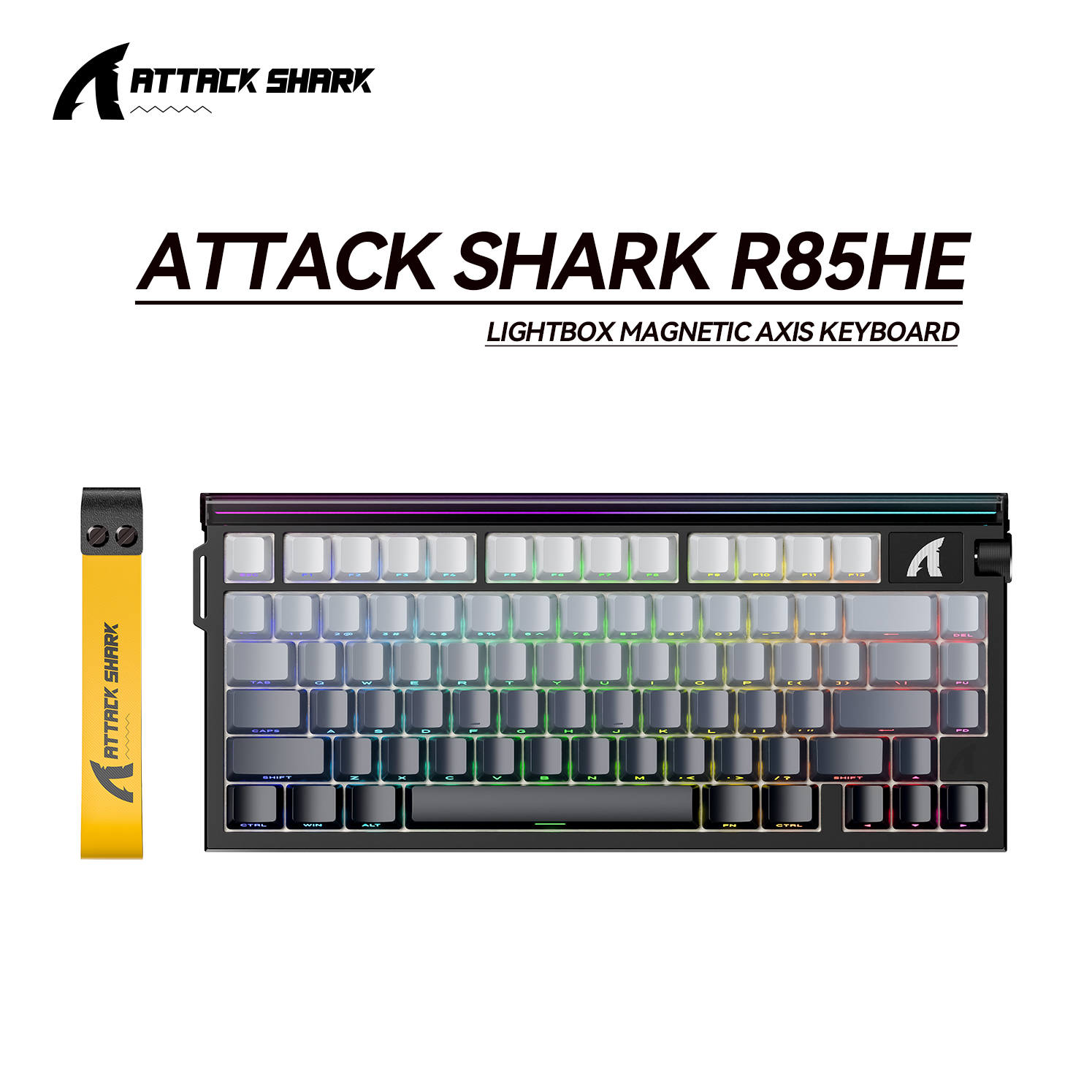 ATTACK SHARK R85 HE Kabelgebundene 8-kHz-Magnettastatur, 0,005 mm RT-Genauigkeit, unterstützt RT/Snap Tap/DKS/MT/TGL, mit benutzerdefinierter Leuchtbox