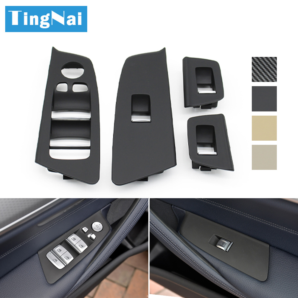 LHD pengganti penutup Trim Panel tombol sakelar Lift jendela pintu depan belakang Interior mobil untuk BMW 5 Series G30 G31 F90 525i 530i 540i