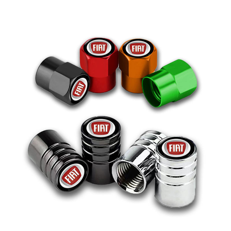 Tapa de vástagos de válvula de neumático de coche, accesorios exteriores para FIAT 500 Grande Stilo Freemont Punto Astra Bravo 500X Ducato Panda, 4 Uds.