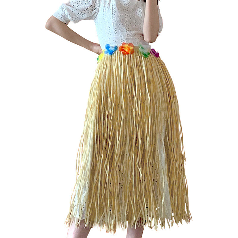 40CM/80cmPlastic Fibers Women Grass Skirts Hula Skirt Hawaiian kostiumy damskie Dress Up Festive & Party Supplies