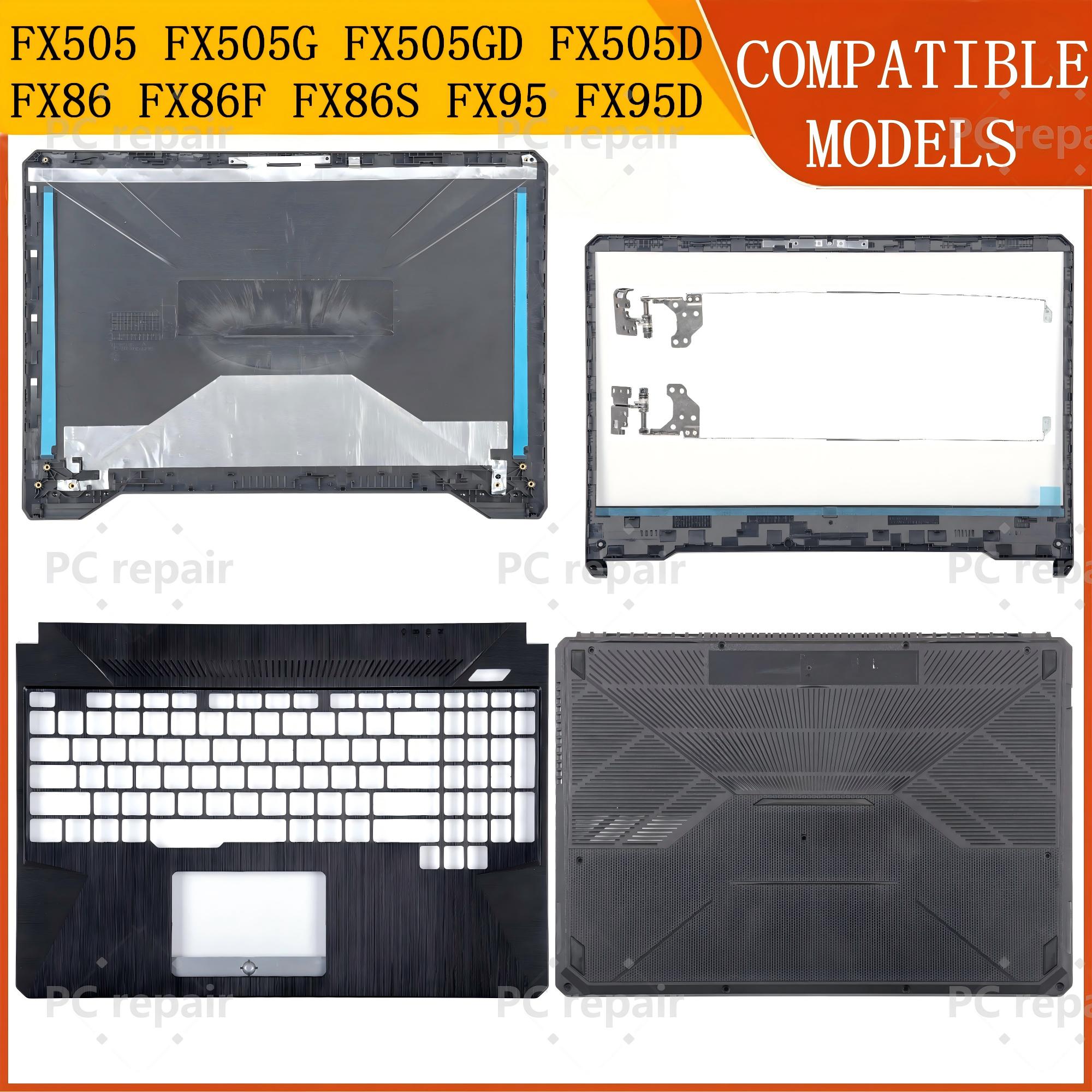 Carcasa para TUF Gaming FX505 FX505G FX505GD FX505D FX86 FX86F FX95, Cubierta Trasera/Marco/Bisagras/Reposamanos/Cubierta Inferior de 15.6 Pulgadas