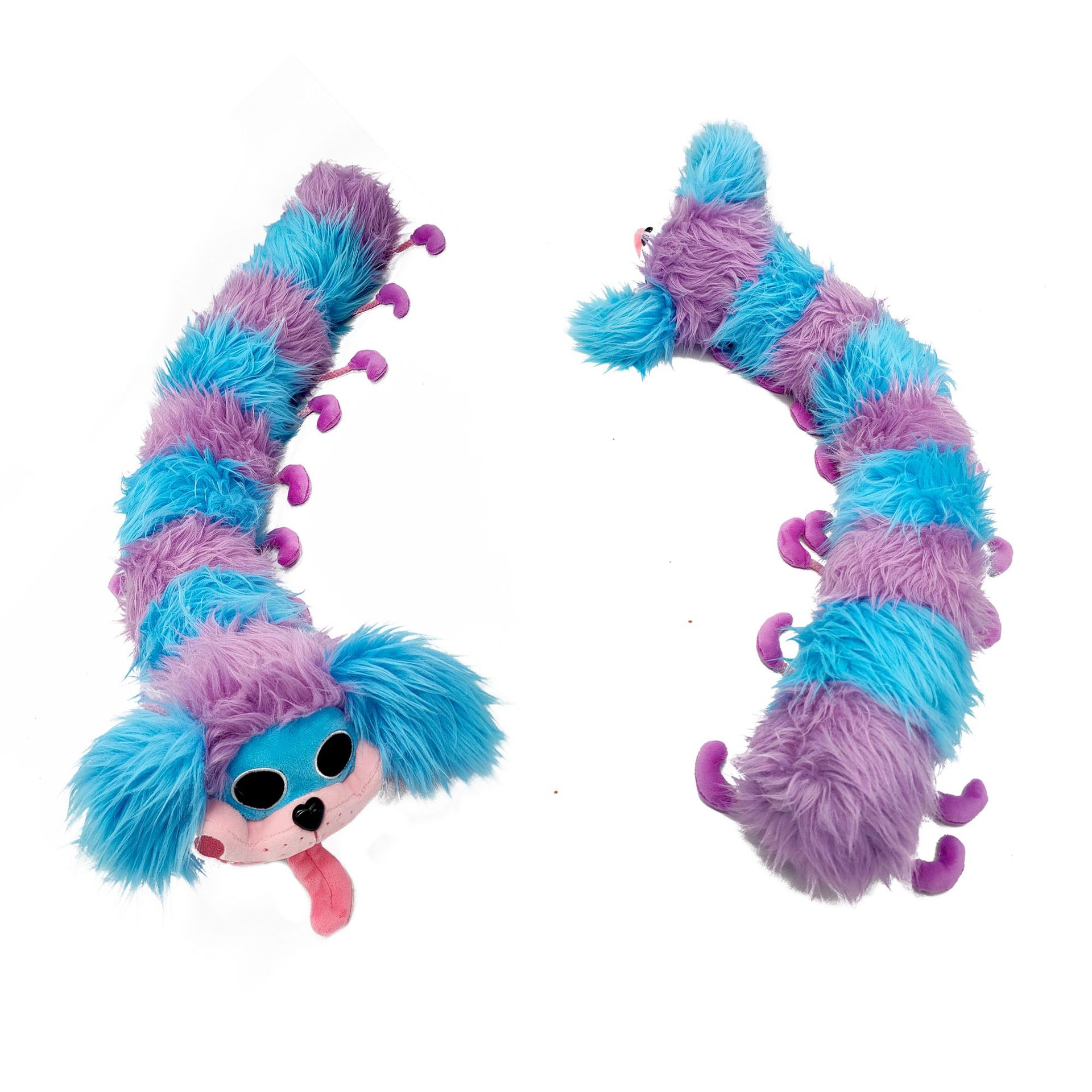 Boneka Hewan Lucu Lembut Boneka Hewan Kartun Ulat Mainan Boneka Hewan Biru Ungu Dekorasi Kamar Tidur Anak