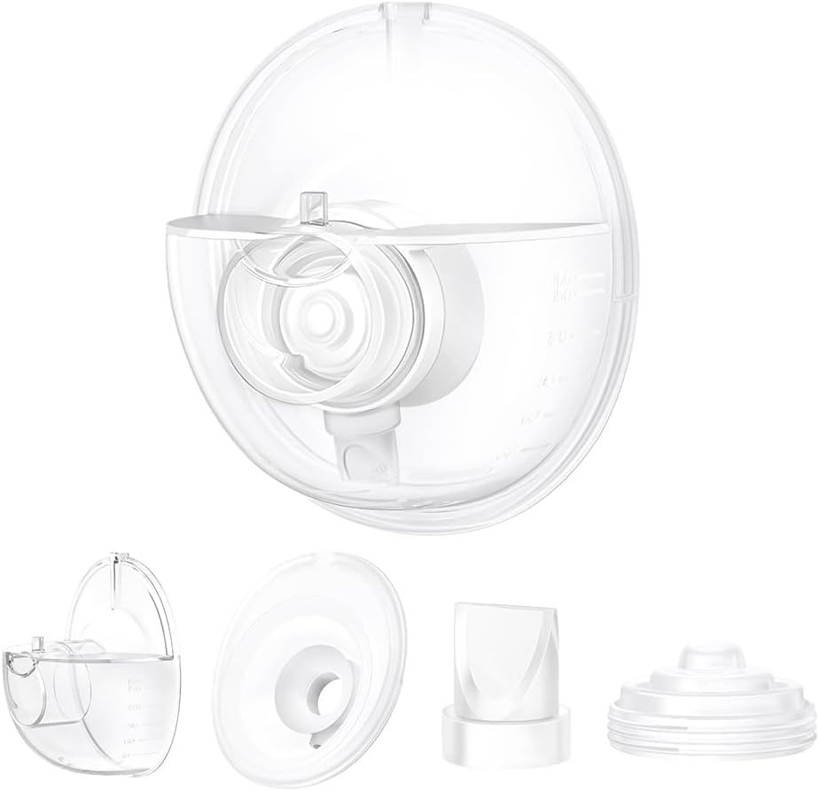 Juego completo de vasos colectores compatibles con Momcozy M5, accesorios de repuesto con copa colectora, brida, válvula de pico de pato, diafragma