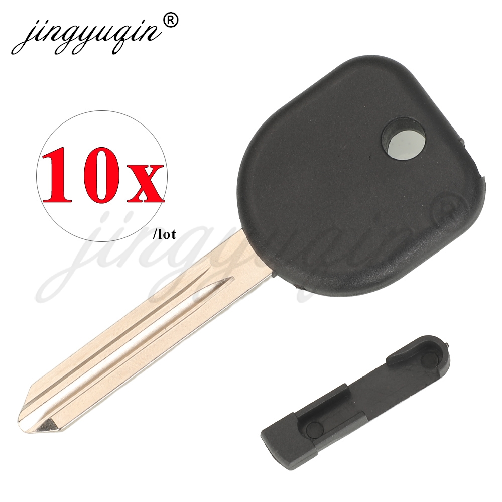 Jingyuqin 10 peças transponder de ignição chave sem cortes b111 lâmina direita círculo plus para chevrolet epica cruze v chip groove concha vazia