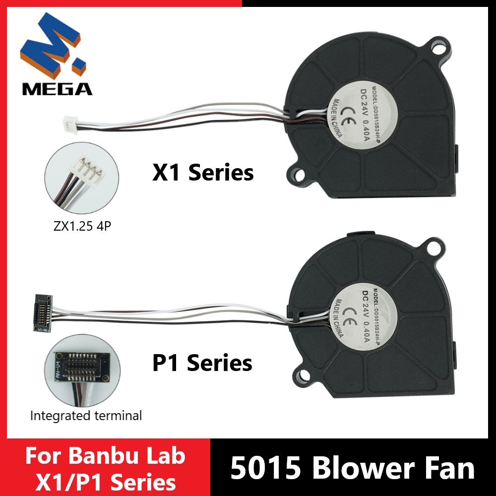 5015 Koelventilator voor Bambu Lab X1 X1C P1P P1S Front Shell Component Koeltrommelventilator Dubbele kogellager Snelle stille ventilator