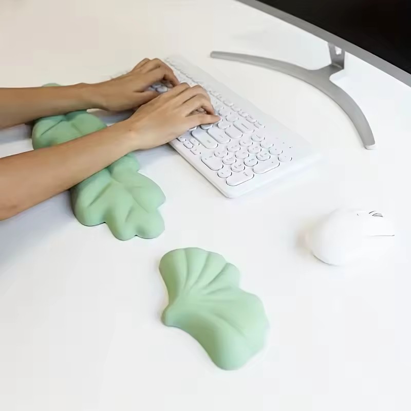 Feuille clavier poignet garde nuage poignet garde tapis de souris ergonomique Lycra mousse mémoire anti-dérapant Support bureau