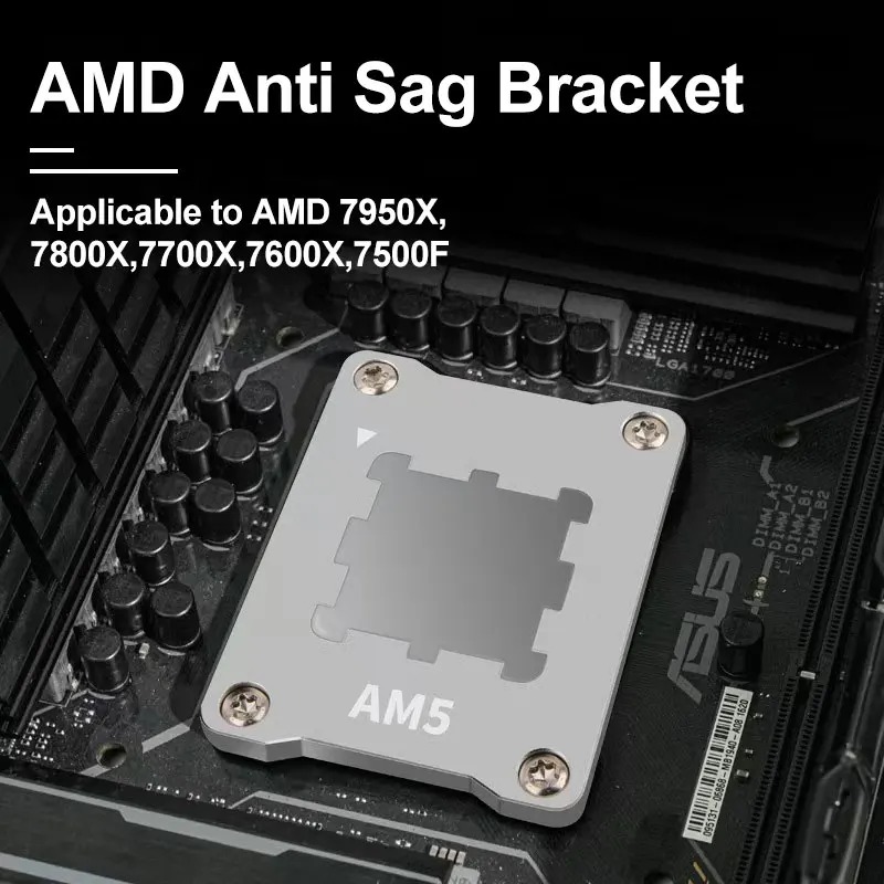 Soporte de CPU, placa base AMD AM5, marco de contacto antiflexión, placa base para Kit de marco seguro, hebilla antiflexión, Material duradero