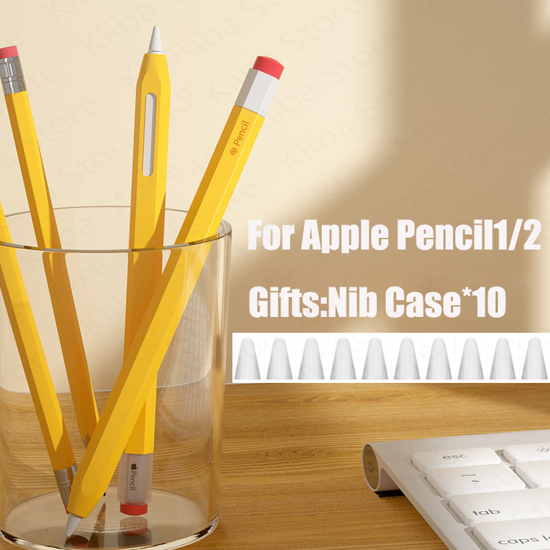 Estojo de lápis de silicone para apple pencil 2a 1a tablet touch stylus bolsa capa protetora portátil