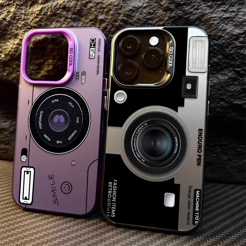 Funda láser de cámara Retro creativa para Xiaomi Redmi Note 11S 14 13 12 11 Pro Plus 4G 5G 12S 10S 10 9 9S 12C 13C 14C A3 A4