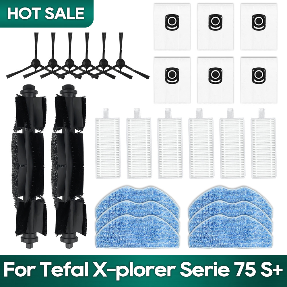 Tefal rowenta x-pler serie 75s r8577wh、75s+ rg8597w / r8587whアクセサリヘパフィルターモップダストバッグに適合