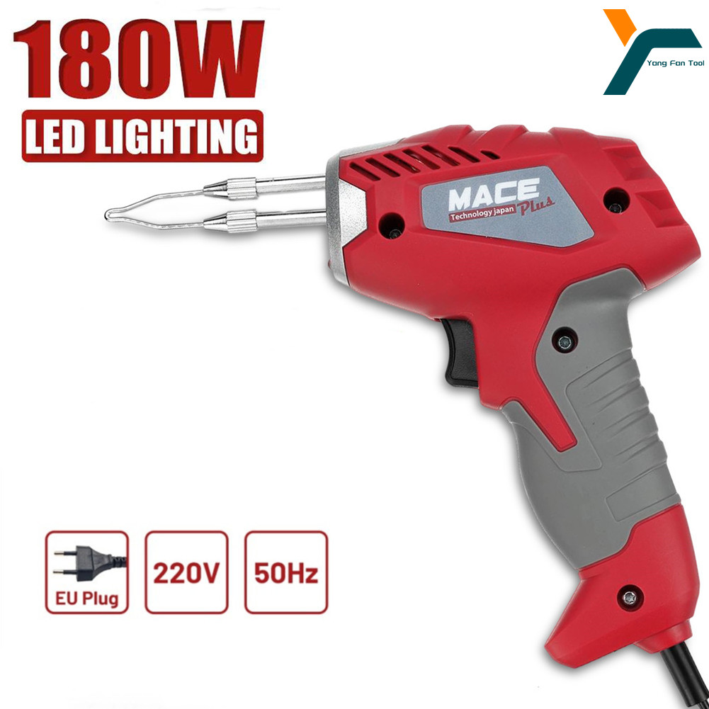 Soldador eléctrico térmico rápido de 180W, herramienta de reparación de soldadura de alta potencia de grado Industrial, pistola de soldar, estación de Reparación de enchufe europeo