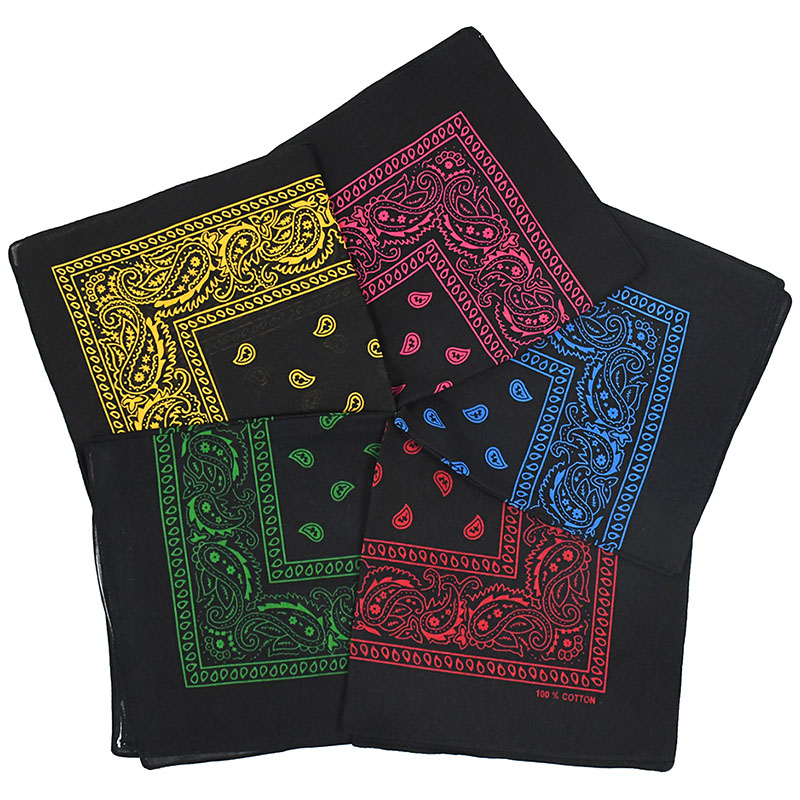 Nuevo Pañuelo Bandana con Estampado de Flores de Cachemira de 54 cm, Popular en Hip Hop, para Hombre y Mujer, Accesorios para el Cabello para Niños y Niñas, 2023
