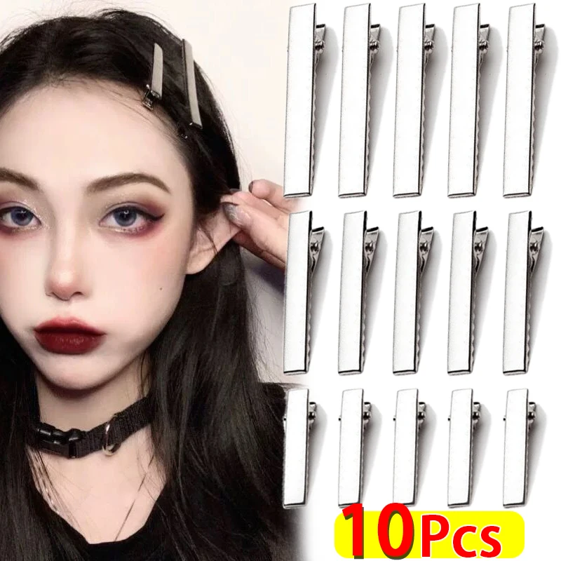 10 sztuk metalowe spinki do włosów damskie spinki do włosów Barrette ozdoba DIY Making nakrycia głowy szczypta profesjonalny makijaż narzędzia do stylizacji włosów