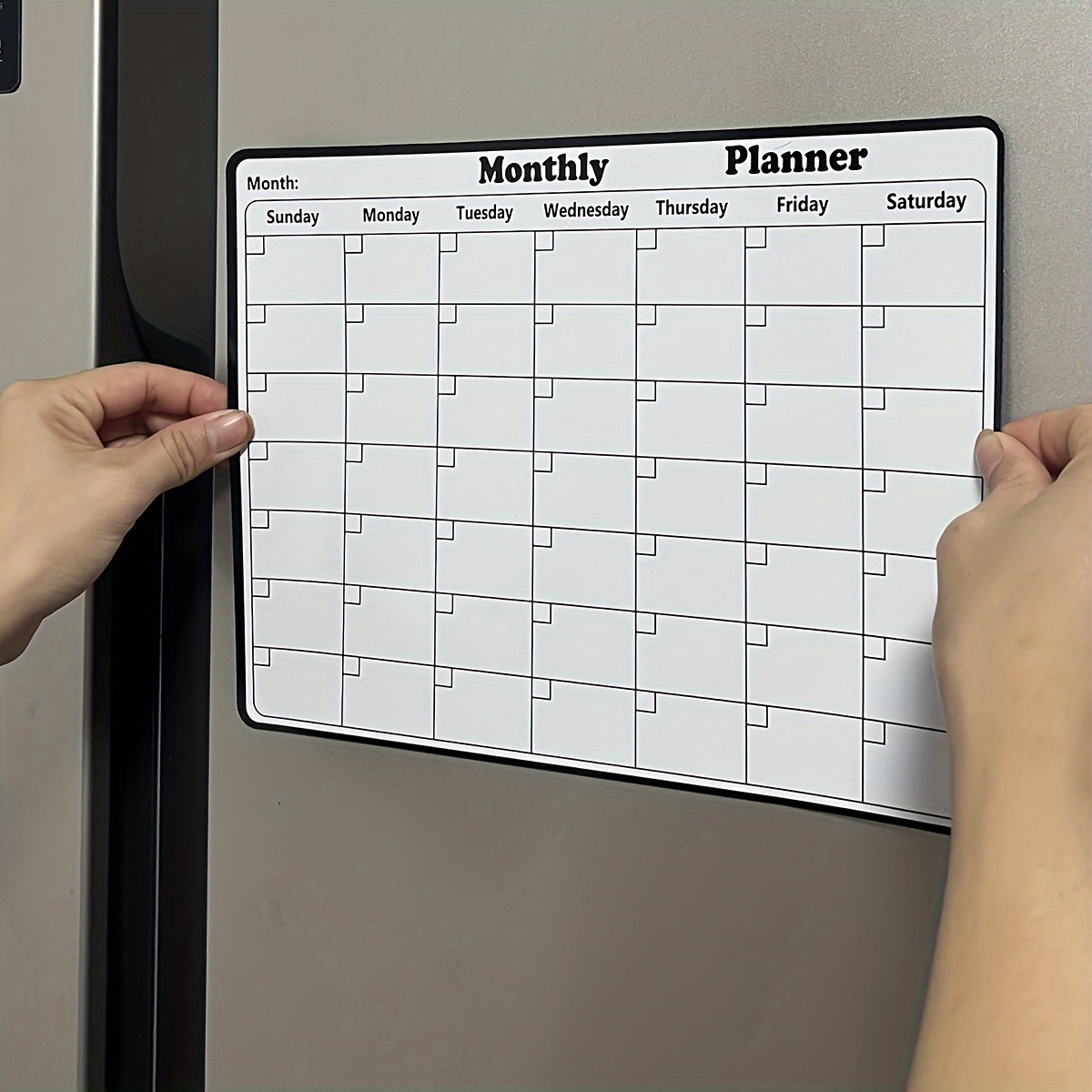 1 Uds. Tablero de mensajes magnético para refrigerador, calendario borrable, calendario mensual, calendario semanal, tablero de mensajes, calendario diario