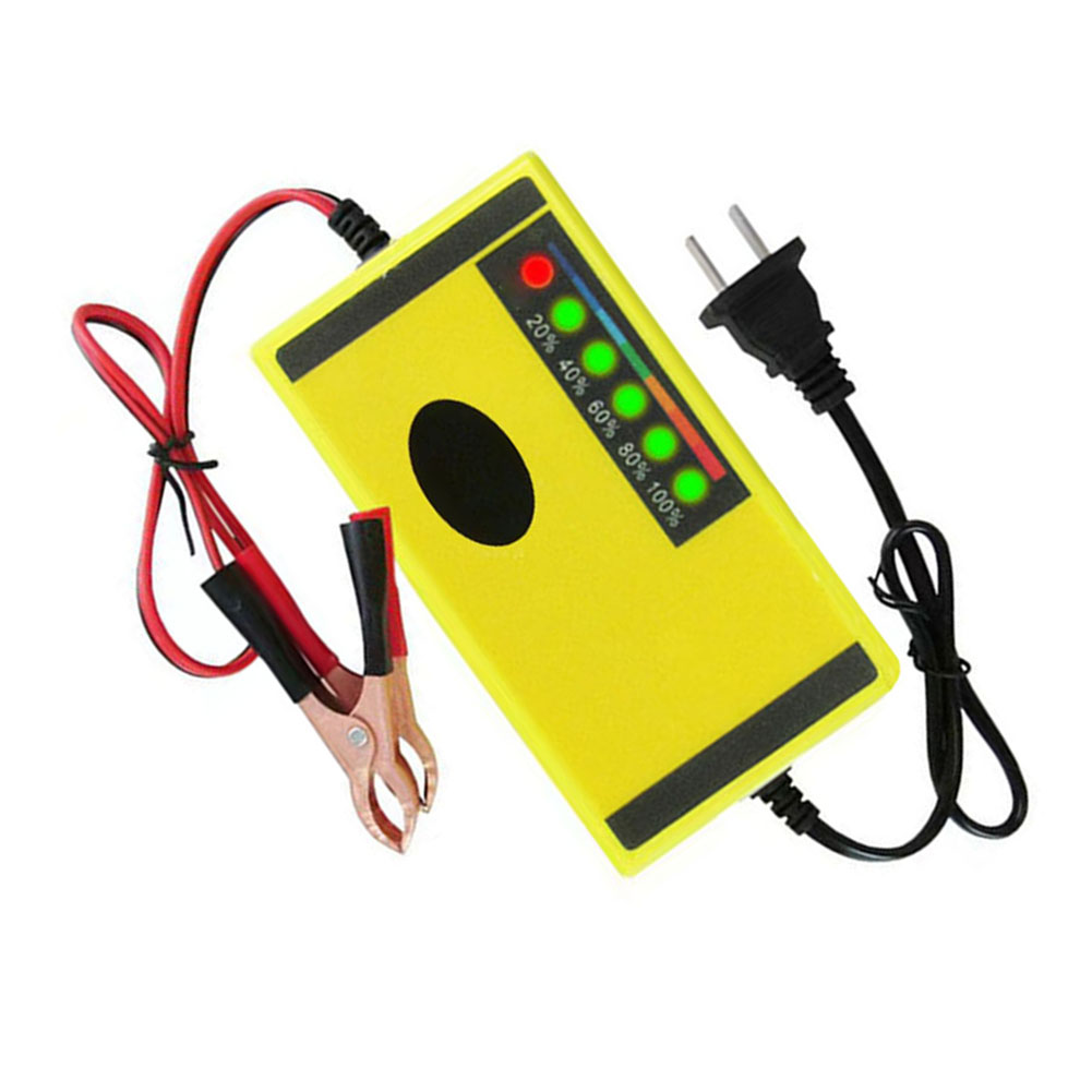 DC 12V / 2A 車のバッテリー充電器急速充電車オートバイのバッテリー充電器酸バッテリー充電器 ABS イエロー