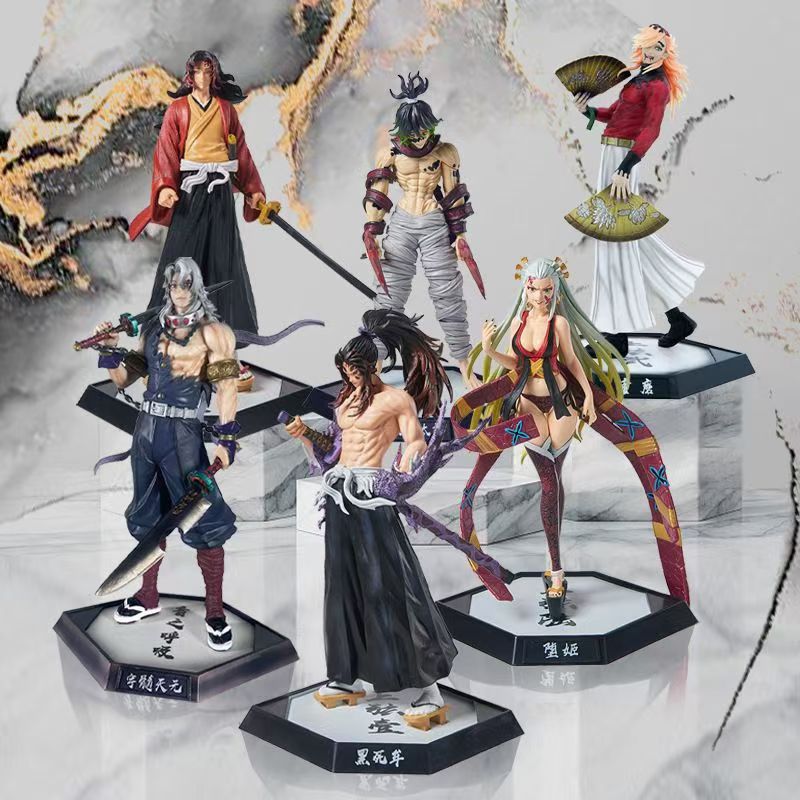 Tokoh aksi Kamado Tanjirou Nezuko, mainan Model PVC Zenitsu Figurine Inosuke Kimetsu Yaiba Figura hadiah