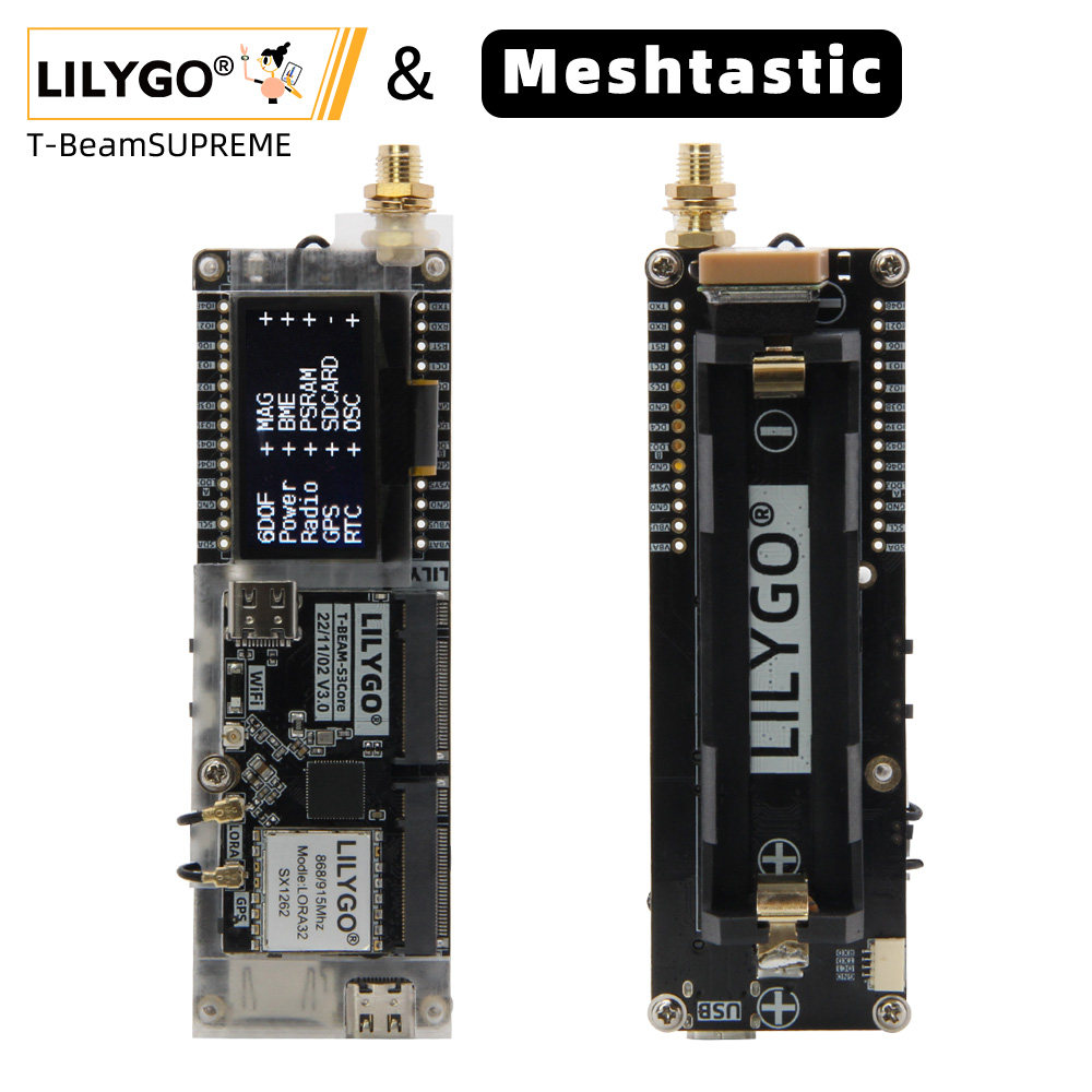Module LILYGO Meshtastic T-Beam SUPREME ESP32-S3 SX1262 avec GPS