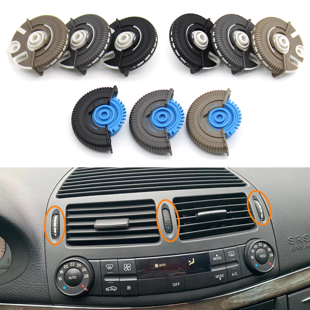 Perilla de rodillo de Base de ventilación de aire acondicionado delantero izquierdo derecho para Mercedes Benz Clase E W211 2003-2008 E230 E260 E280 2118300054