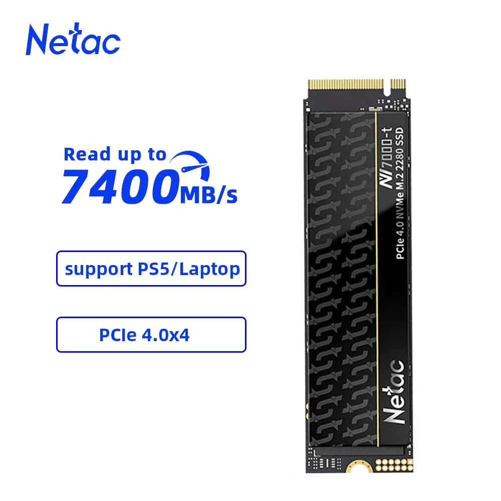Netac SSD 1tb 2tb SSD NVMe M2 4tb 512gb PCIe 4.0x4 M.2 2280 ดิสก์ภายใน Solid State ไดรฟ์ NVME SSD สําหรับ PS5 แล็ปท็อป NV7000t