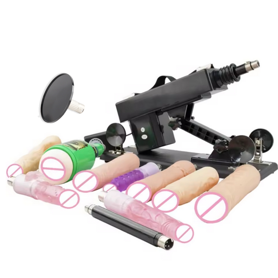 FREDORCH Mesin Seks dengan Mainan Seks Dildo, Pistol Pompa Masturbasi dengan Kecepatan & Sudut yang Dapat Disesuaikan untuk Wanita Pria, Hadiah Produk Seks yang Lebih Aman