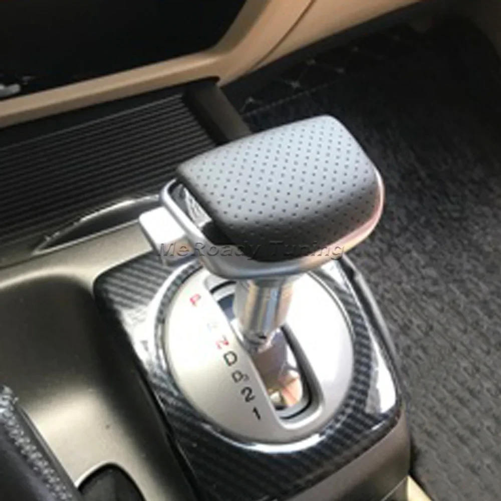 Leather Shift Knob auto gear shifter for Honda Civic MK8 G8 G9 2006 2008 2010 2012 carbon fiber interior tuning