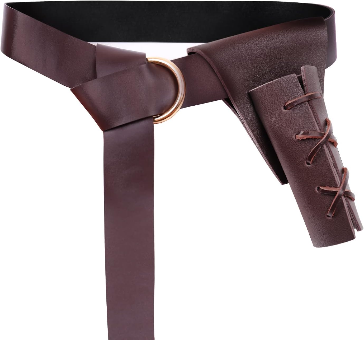 1Pc/2 Stuks Halloween Middeleeuwse Ridderriem & Viking Zwaard Leren Etui, Kikker Lederen Zwaardriem Zwaardhouder, Renaissance Riem